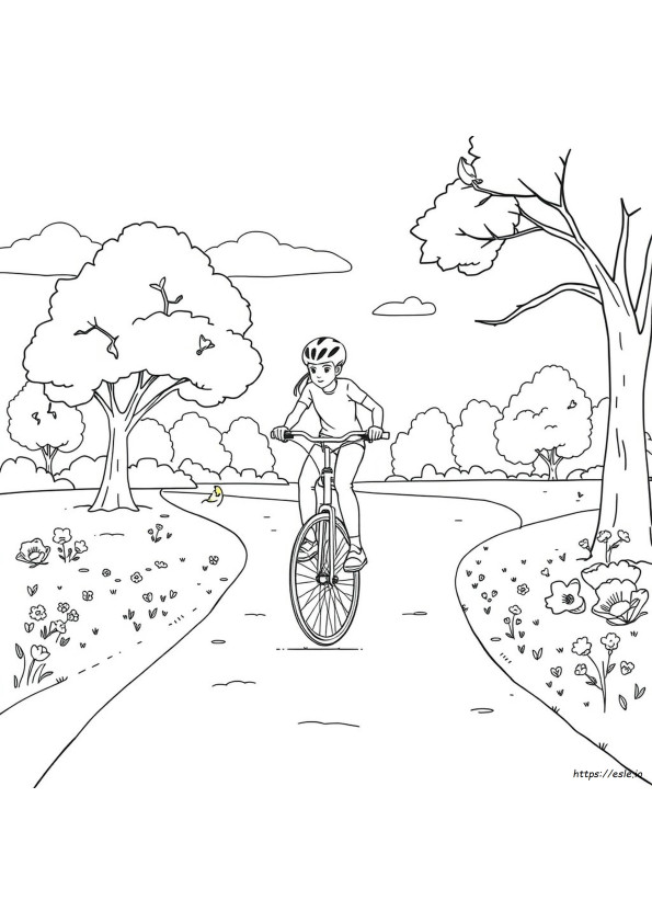 Gambar Mewarnai Unicycle