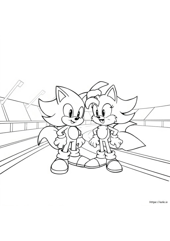 Sonic And Tails Colouring