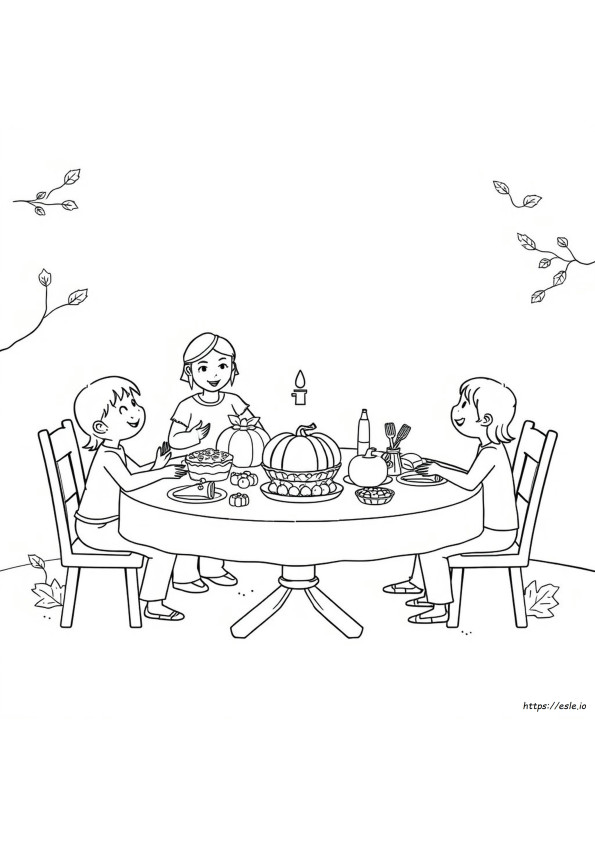 Gambar Mewarnai Hari Thanksgiving Musim Gugur