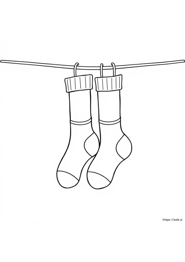 Pair Of Socks Coloring Page
