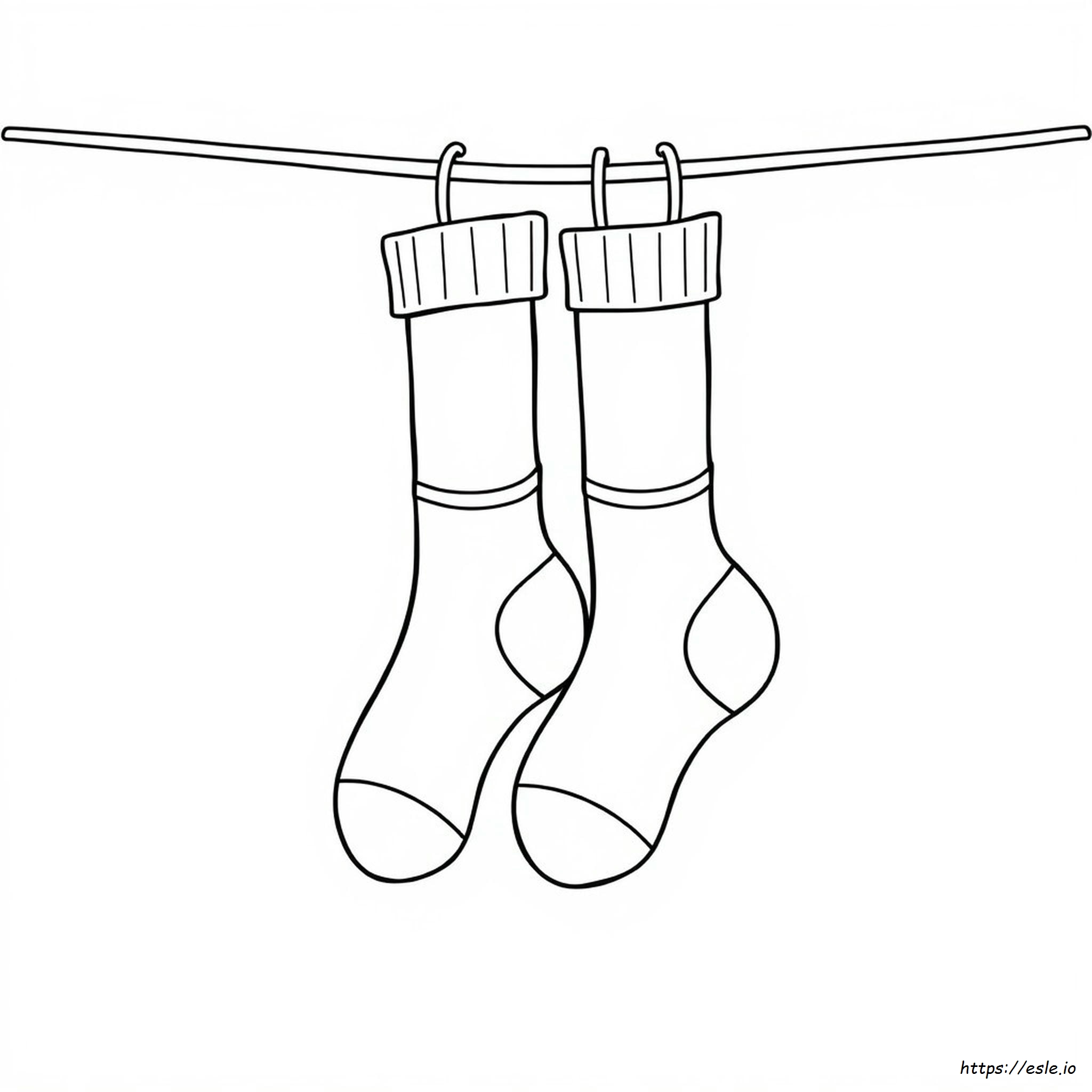 Pair Of Socks Coloring Page