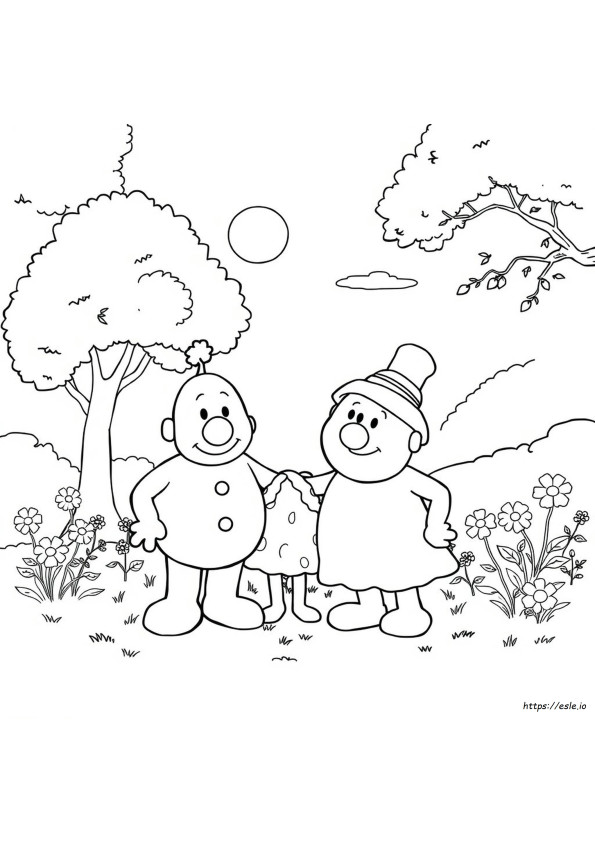 Mr Men Dan Little Miss Gambar Mewarnai
