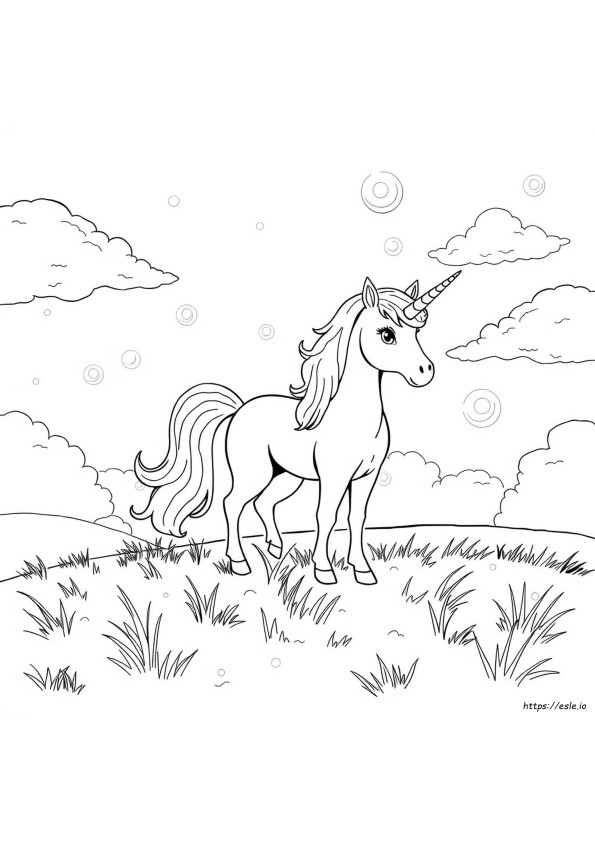 Unicorn Anime Gambar Mewarnai