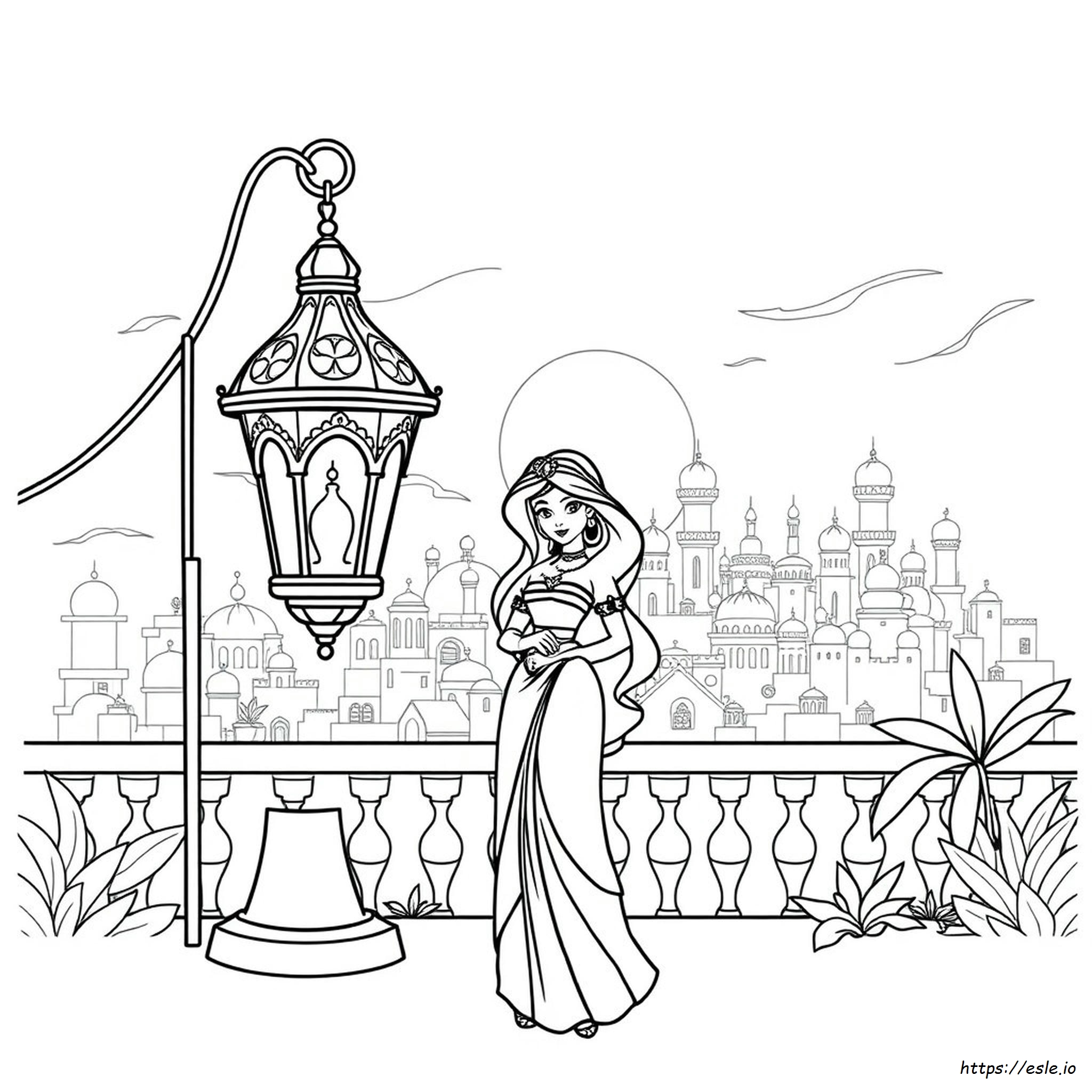 Disegni Da Colorare Della Principessa Jasmine Gratuiti