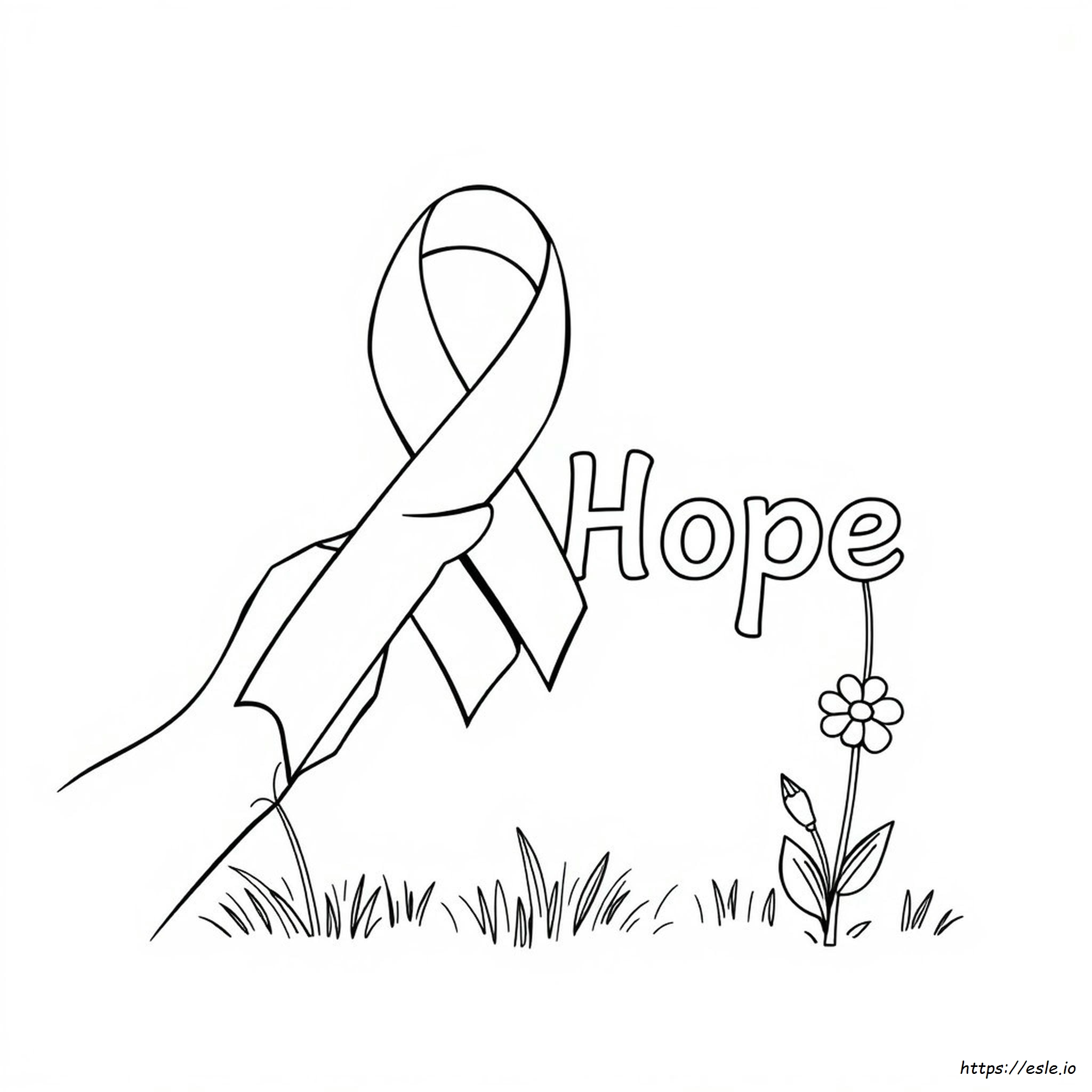 Cancer Ribbon Coloring Page