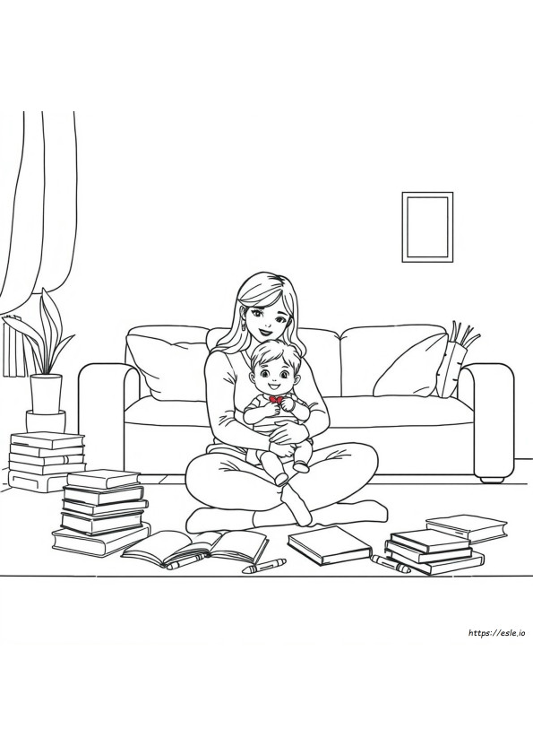 Coloriage Maman