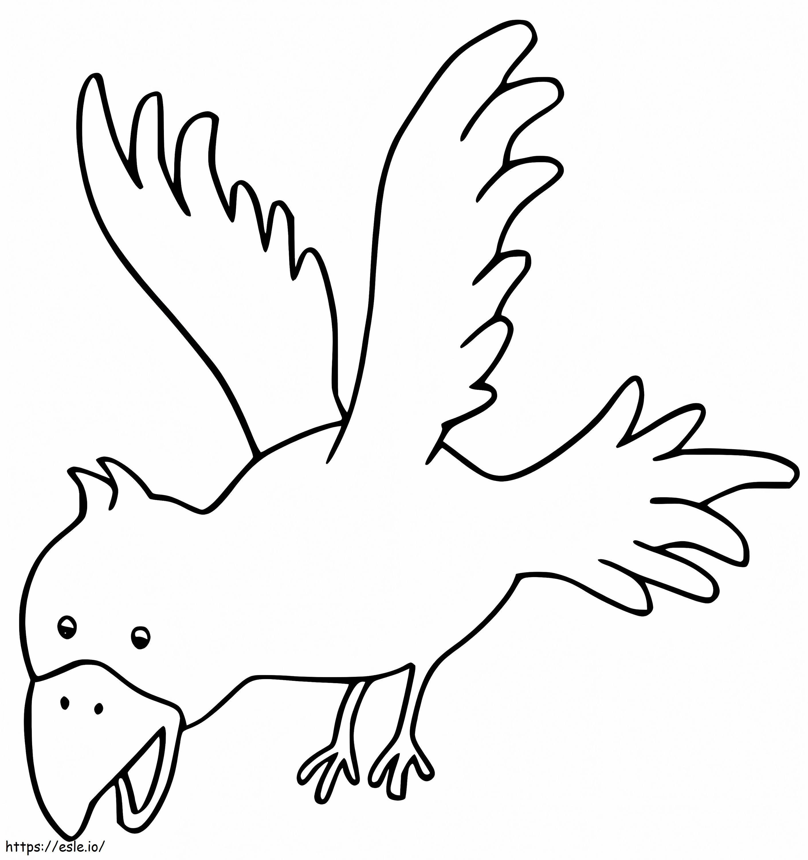 Funny Raven coloring page