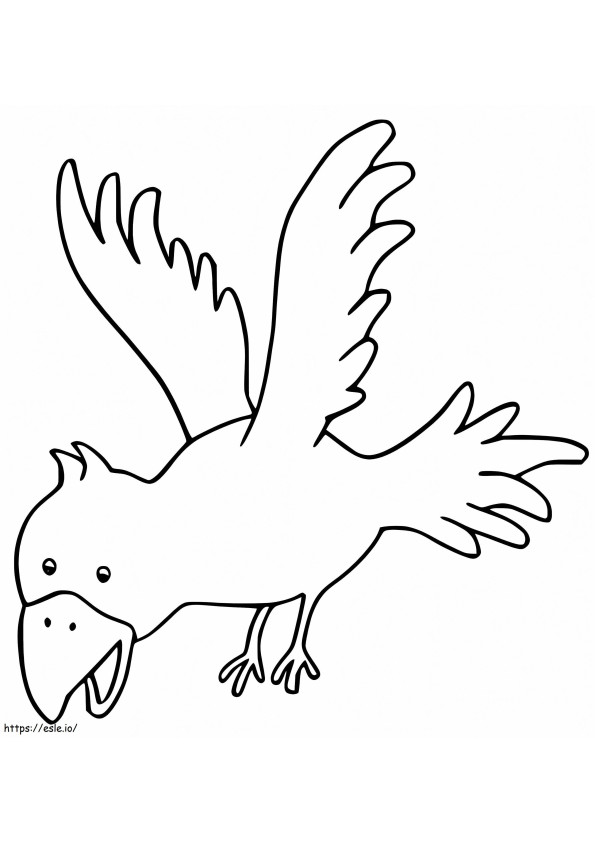 Funny Raven coloring page
