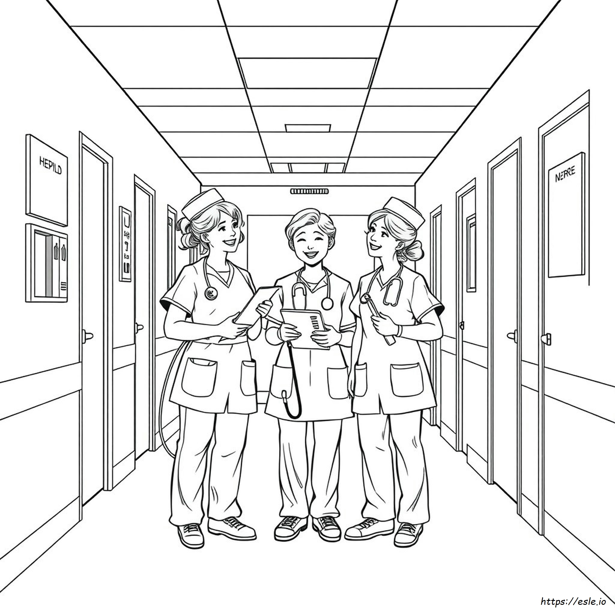 Nurse Coloring Book Pages
