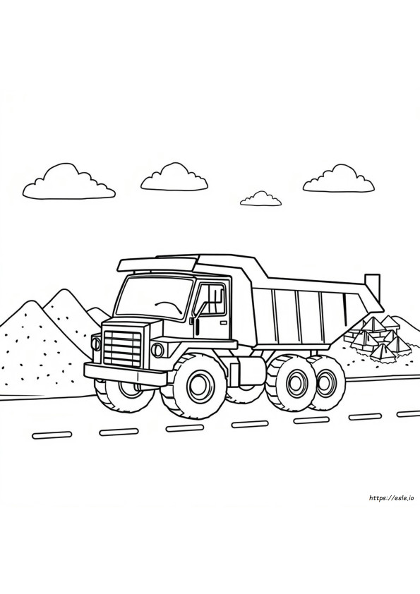 Dumptruck Mewarnai Dapat Dicetak