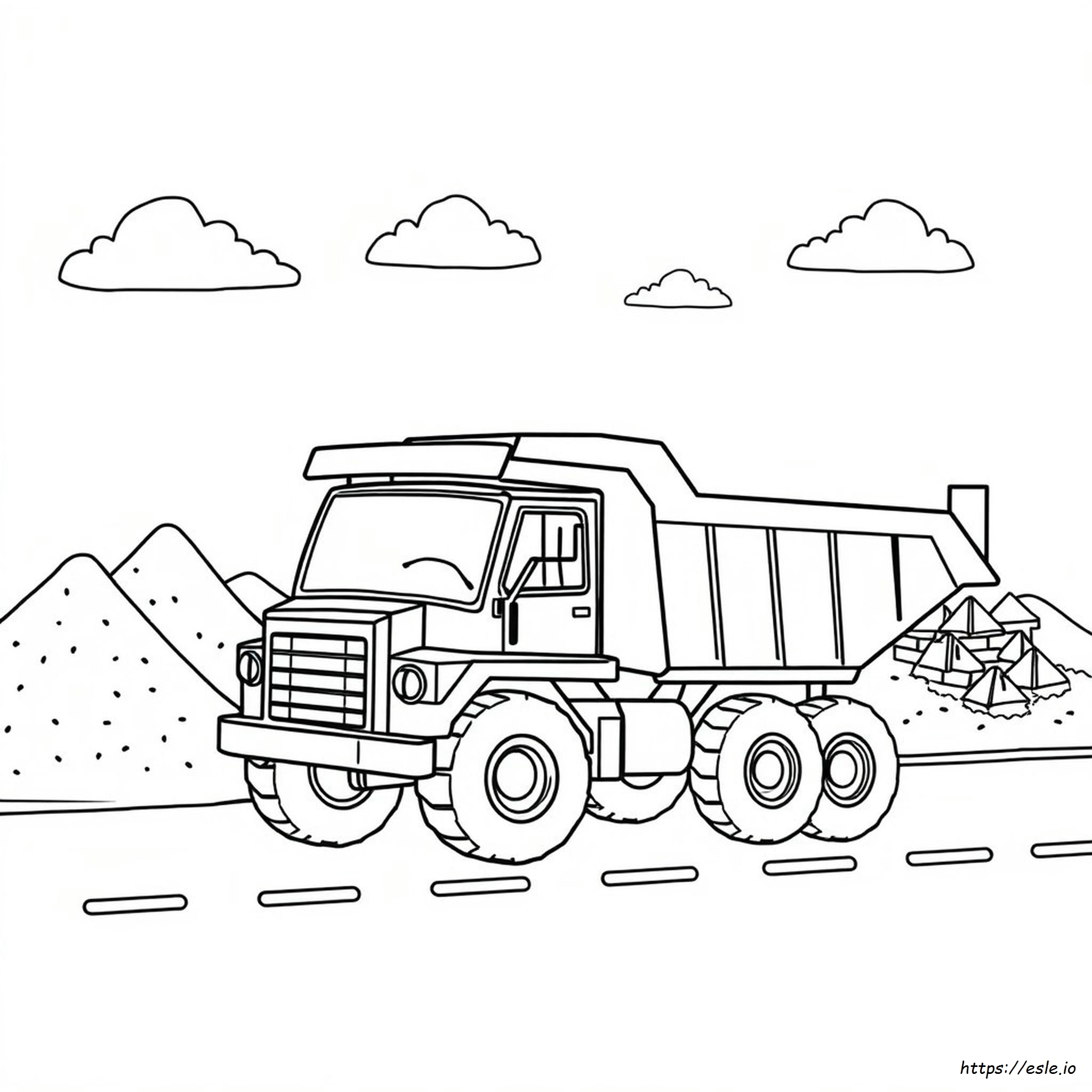 Camion Ribaltabile Da Colorare E Stampare