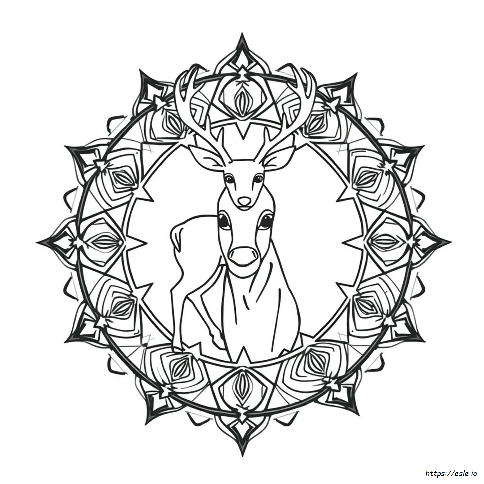 Gambar Mewarnai Mandala Rusa Kutub