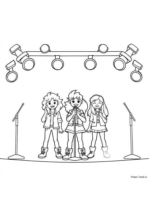 Gambar Mewarnai Bintang Pop