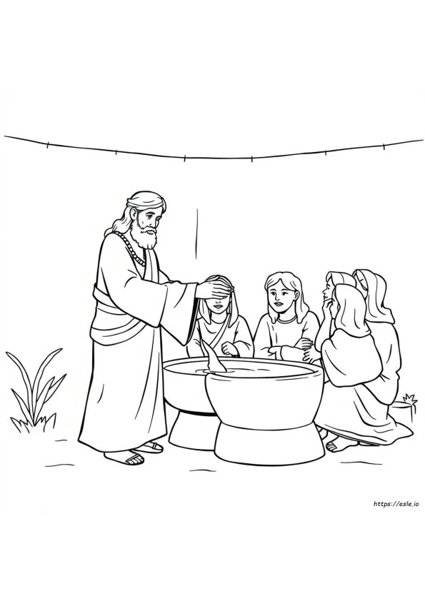 Jesus Washes His Disciples Feet Coloring Page