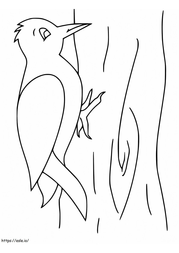 Perfect Woodpecker coloring page