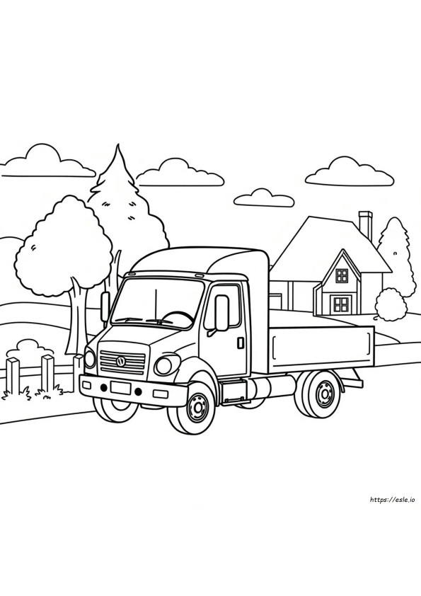 Gambar Truk Untuk Mewarnai