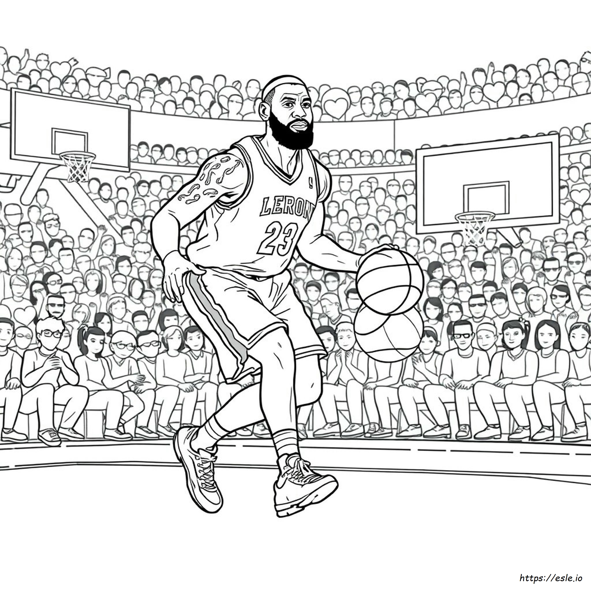 Lebron James Colouring Page