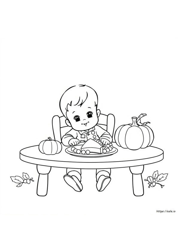 Balita Hari Thanksgiving Mewarnai Gambar