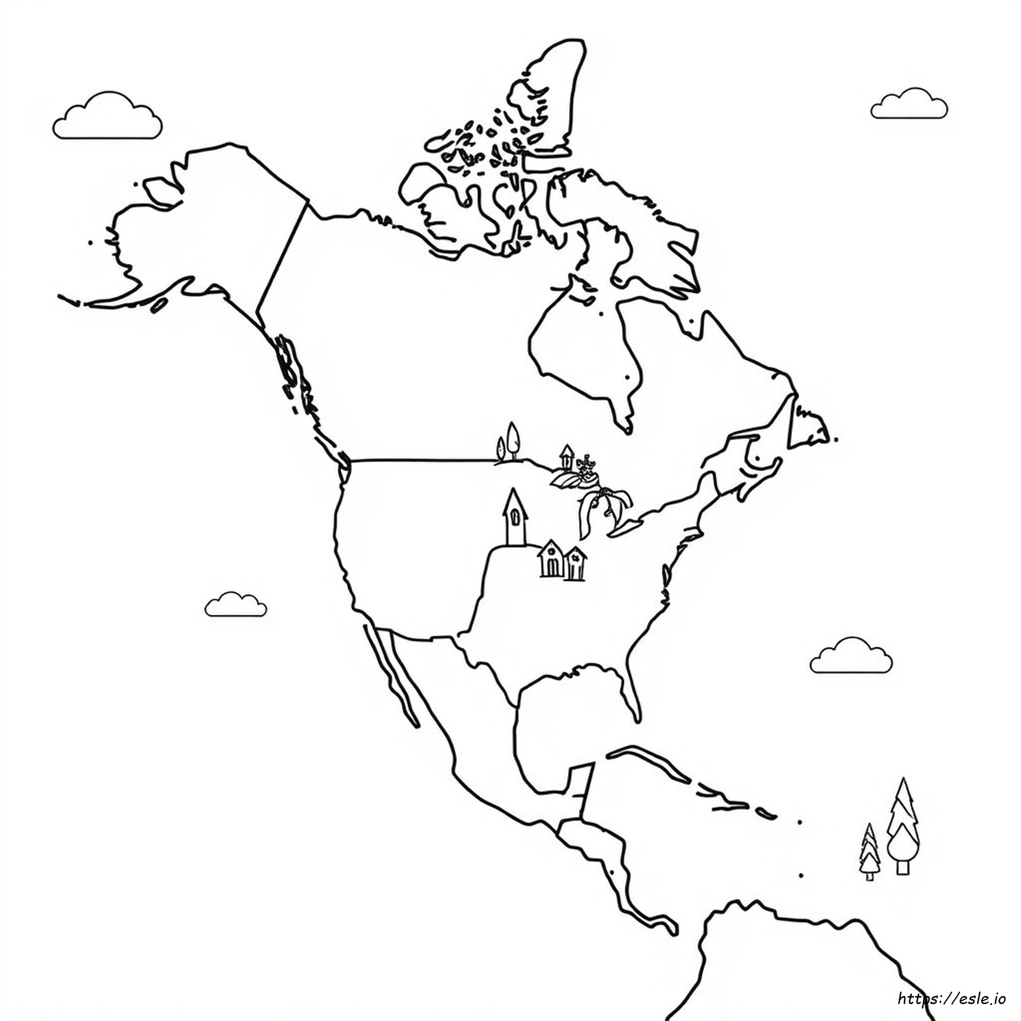 Foglio Da Colorare Nord America