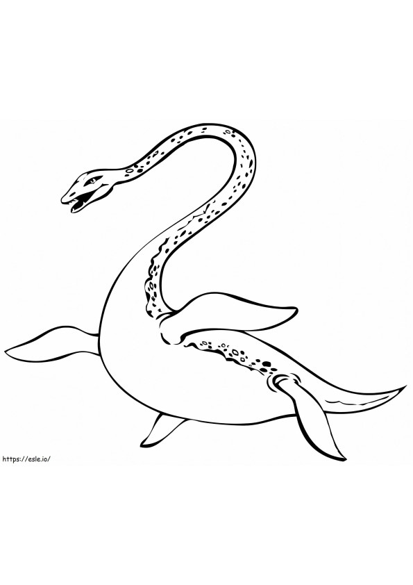 Monster van Loch Ness kleurplaat