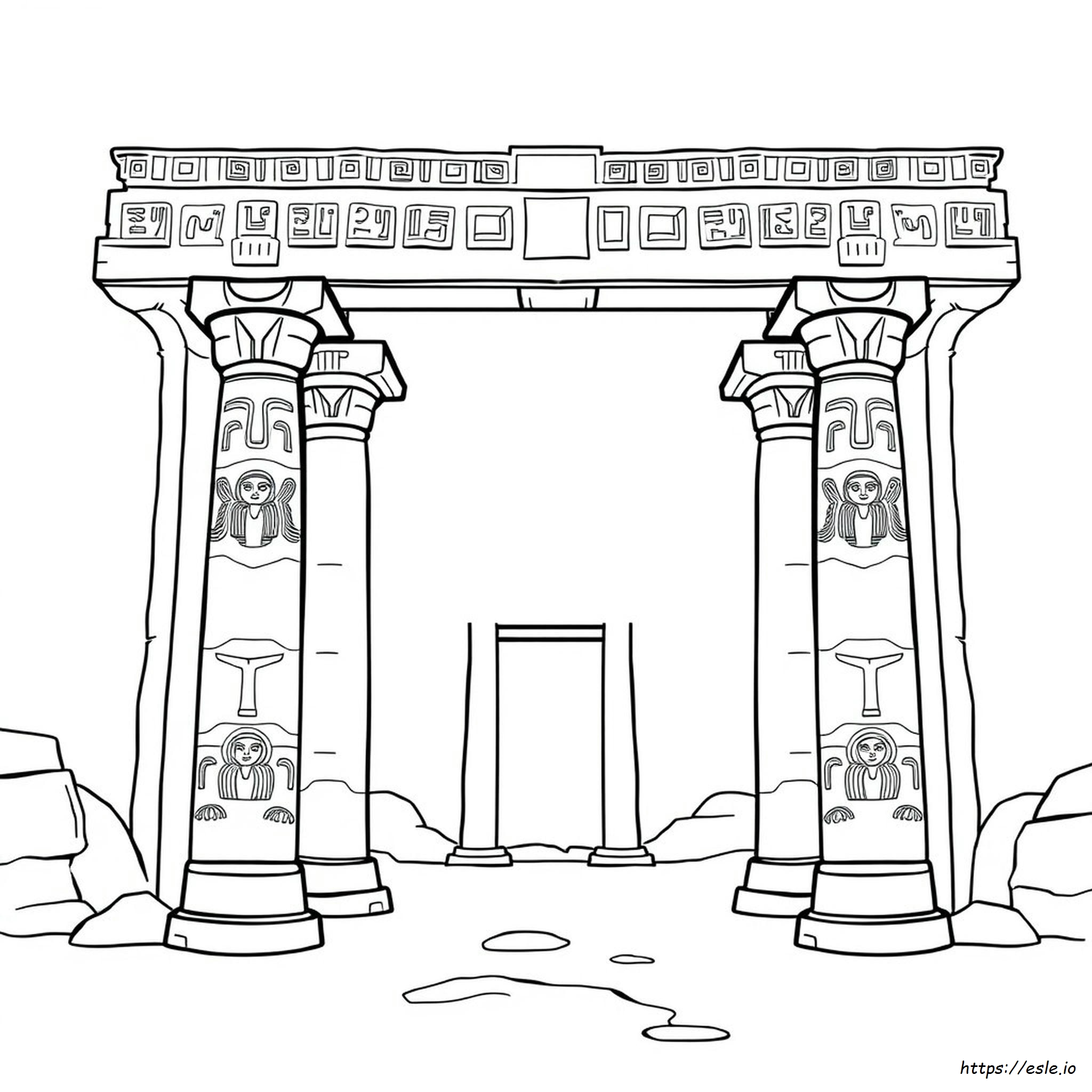 Samson Pillars Coloring Page