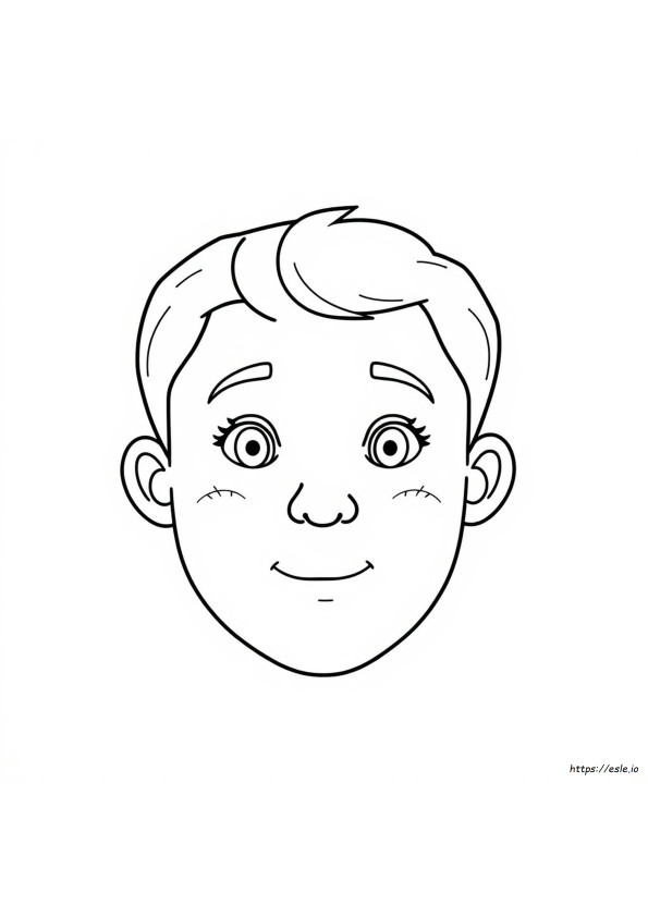 Face Outline Coloring Page