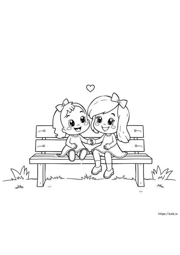 Kissy Missy Coloring Pages