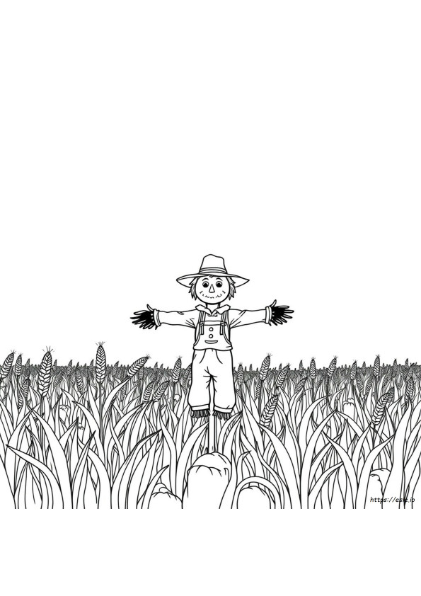 Colouring Pages Scarecrow
