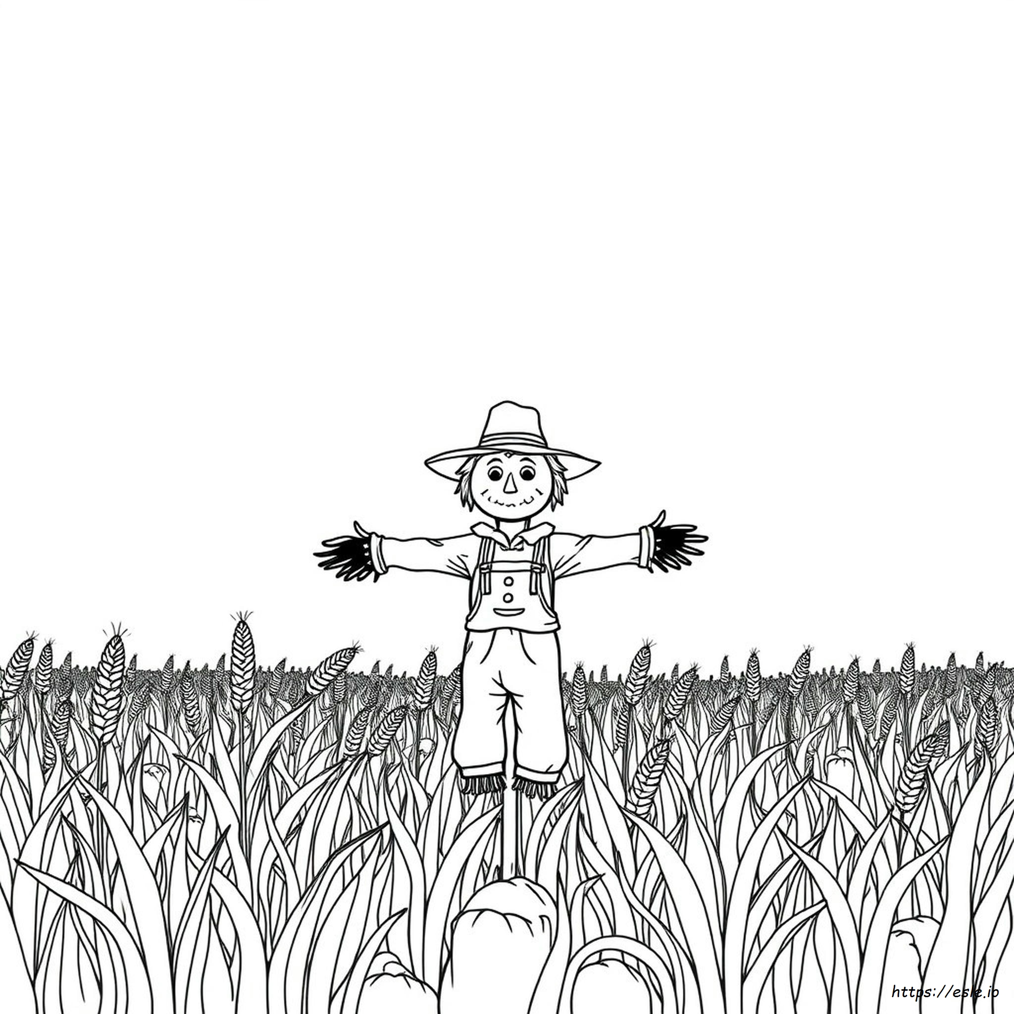 Colouring Pages Scarecrow