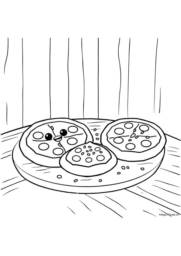 Kawaii Pizza Lucu Mewarnai Gambar