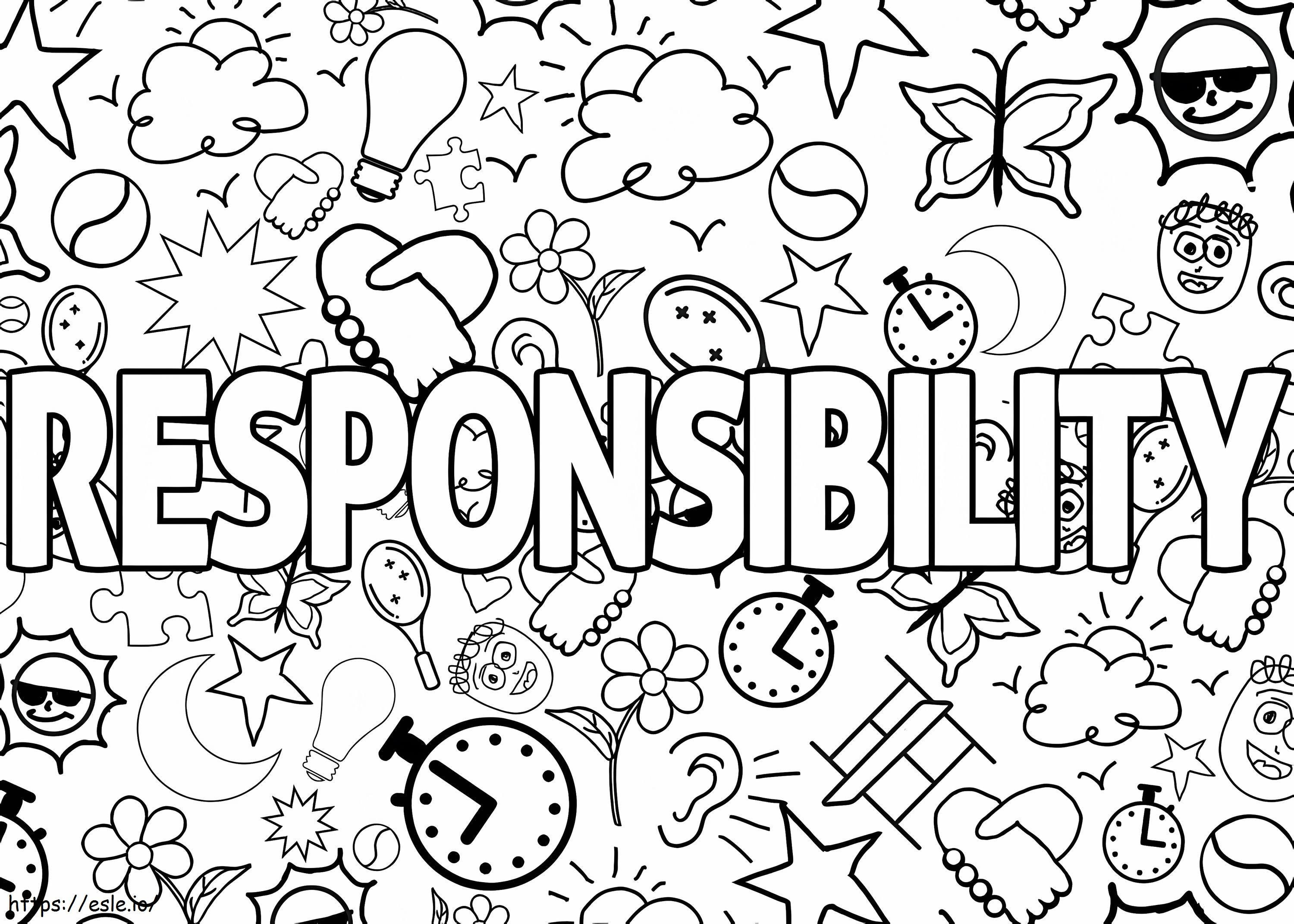 Responsabilidade 1 para colorir