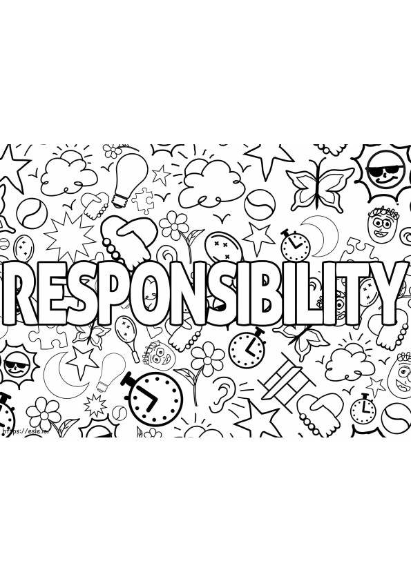 Responsabilidade 1 para colorir