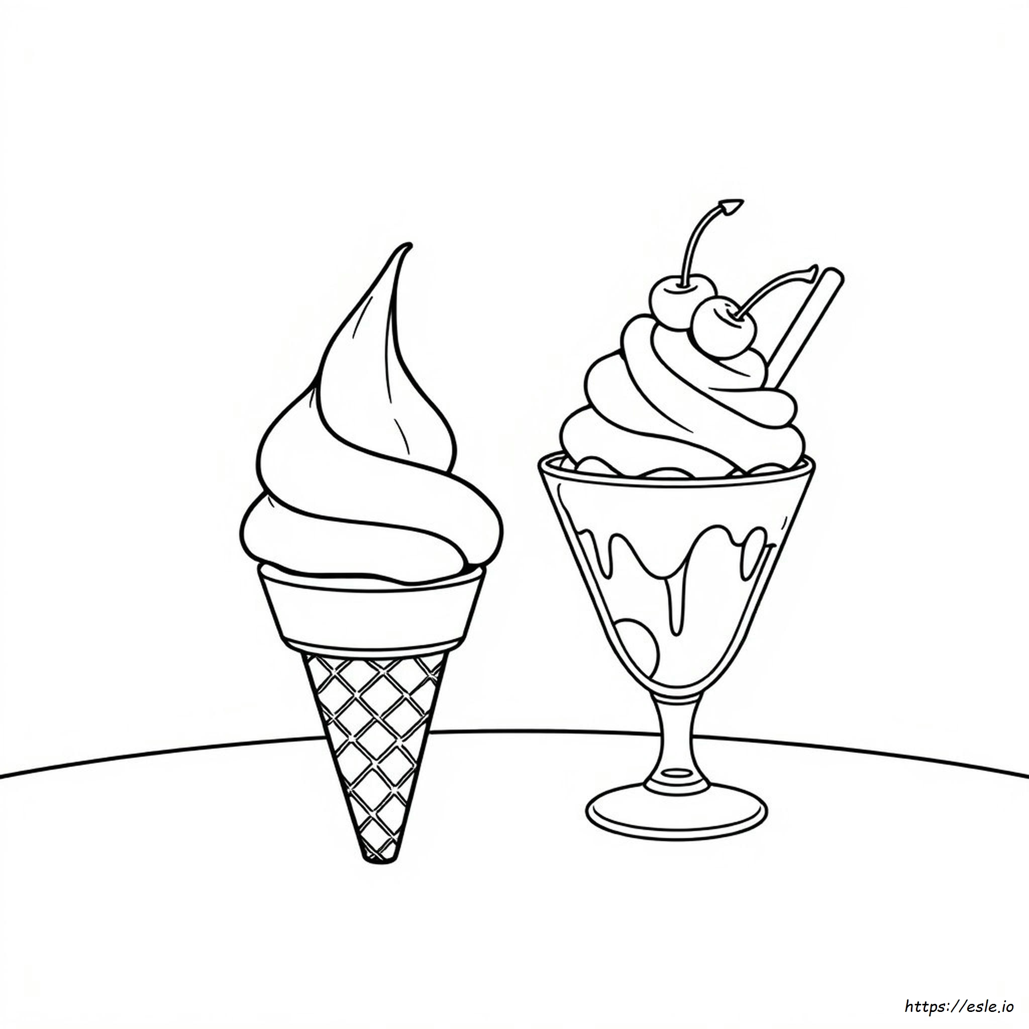 Easy Ice Cream Coloring Pages