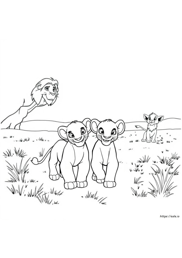 Lion King 2 (Raja Singa 2) Gambar Mewarnai Kiara Dan Kovu