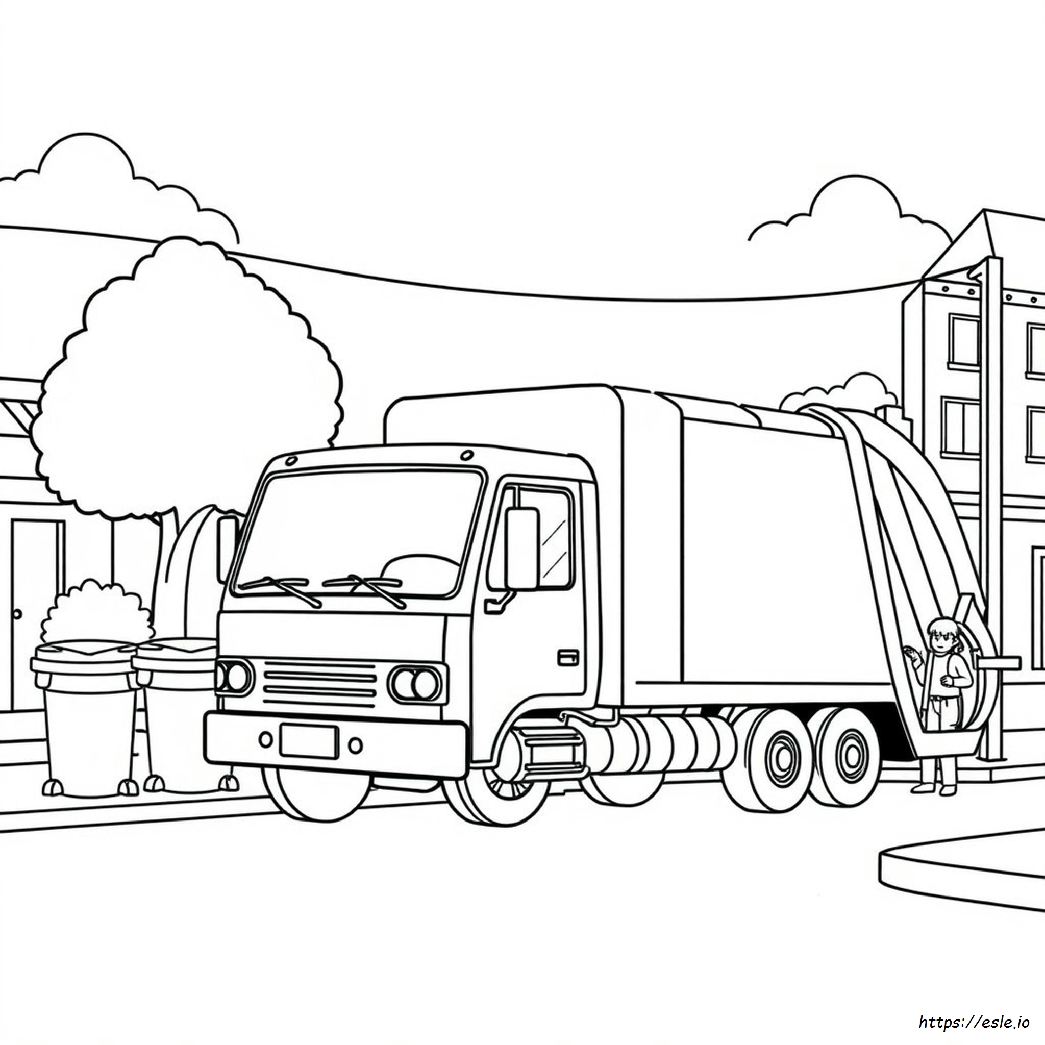 Garbage Truck Colouring
