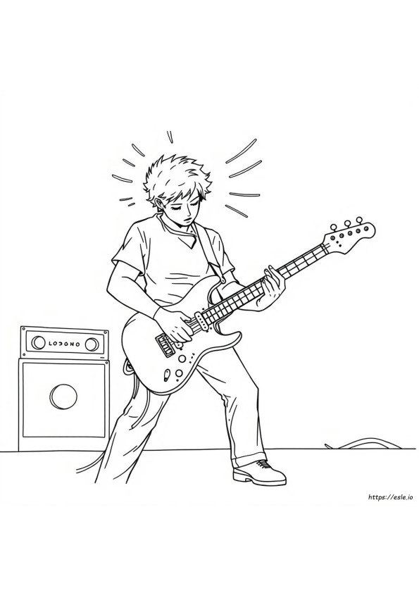 Kolorowanki Z Gitarą Elektryczną