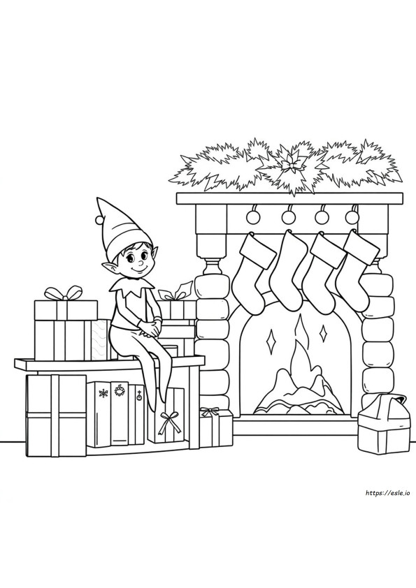 Natal Mewarnai Elf On The Shelf