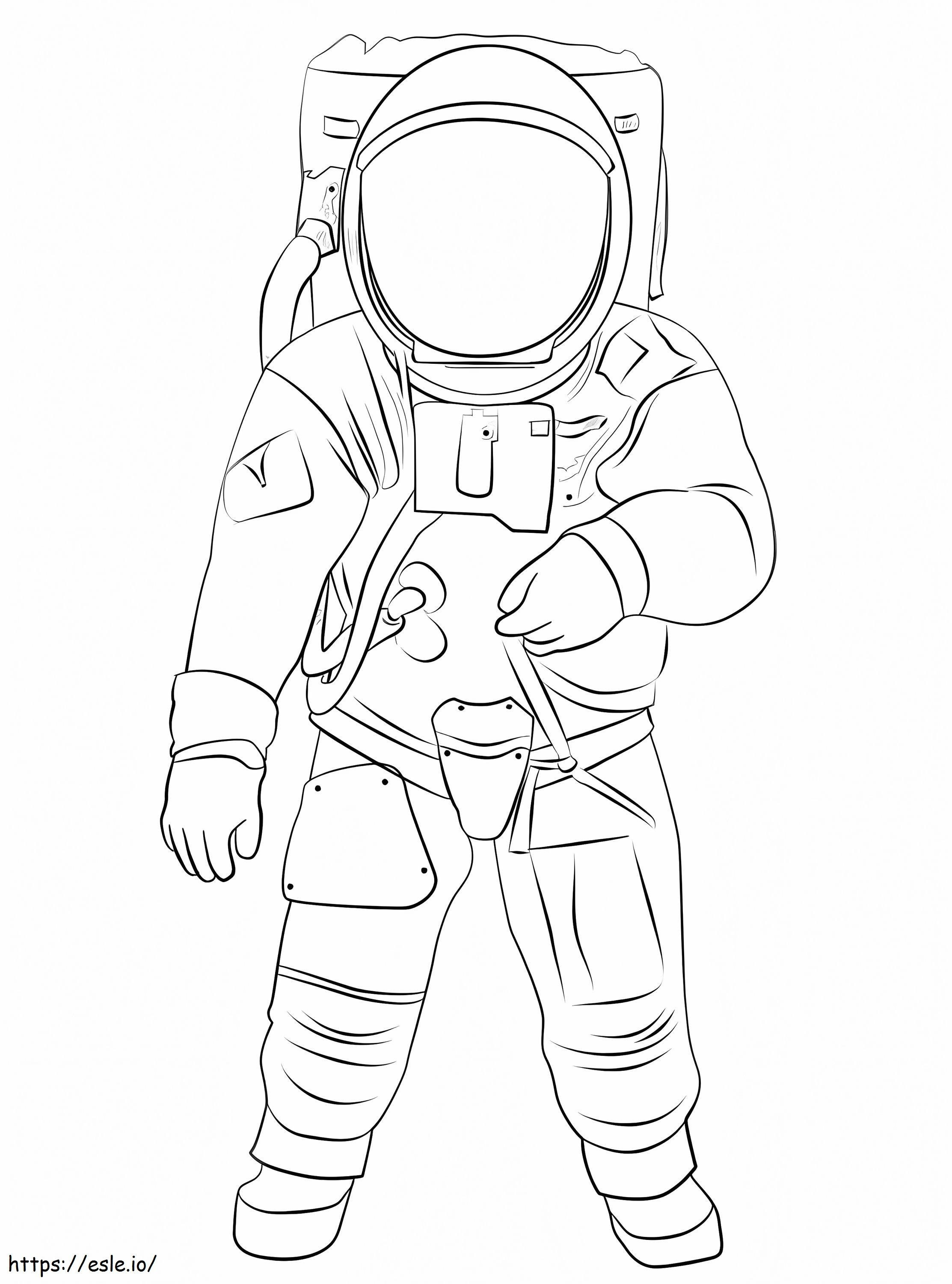 Coloriage Astronaute normal à imprimer dessin