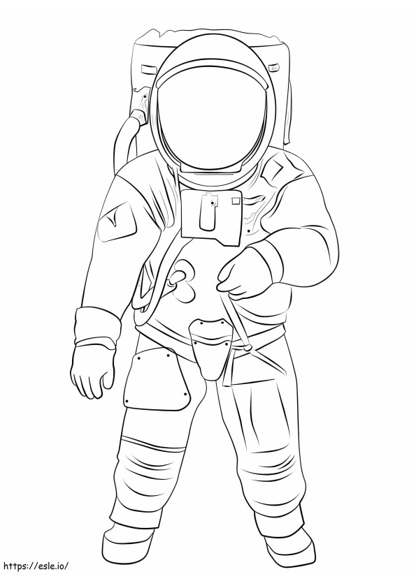 Coloriage Astronaute normal à imprimer dessin