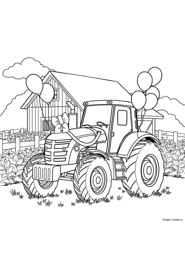 Traktor Urodzinowa Kolorowanka