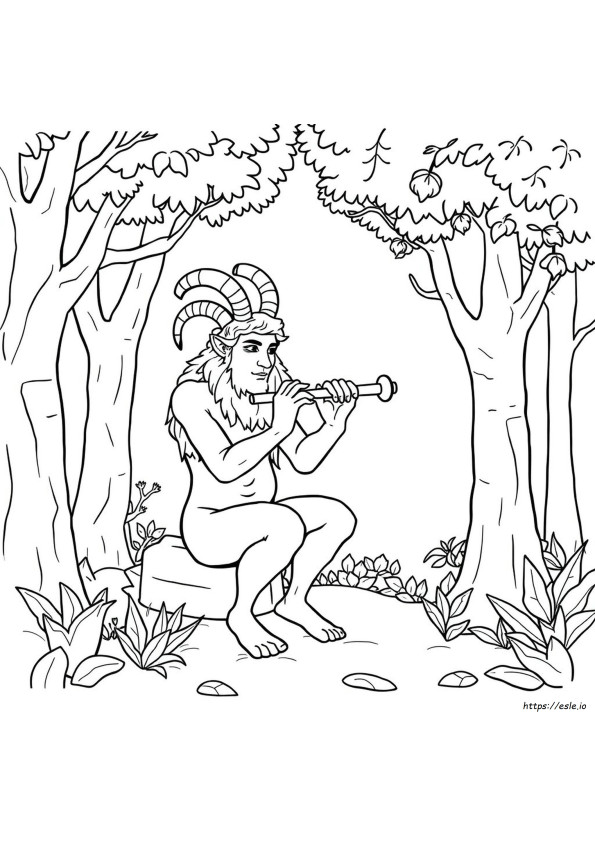Satyr Coloring Page