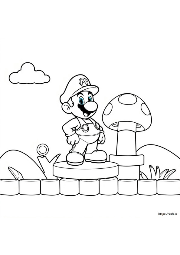 Gambar Mewarnai Super Mario Gratis