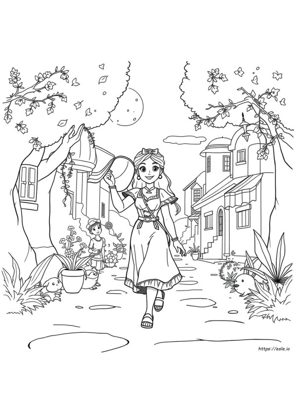 Dolores Lembar Mewarnai Dari Encanto