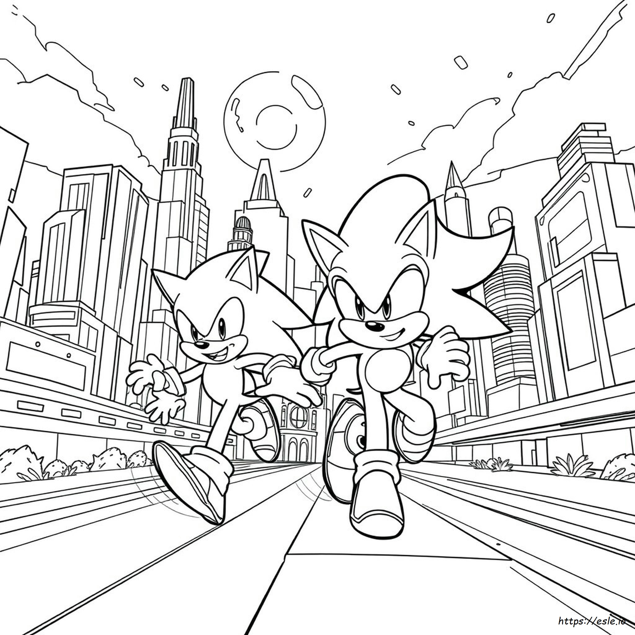 Sonic E Classic Sonic: Disegni Da Colorare