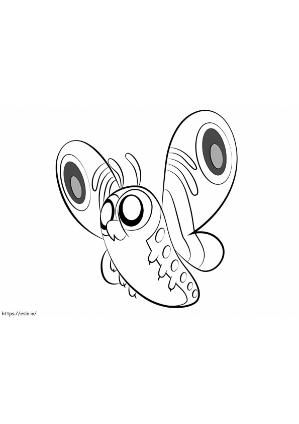 Giant Butterfly From Looped coloring page