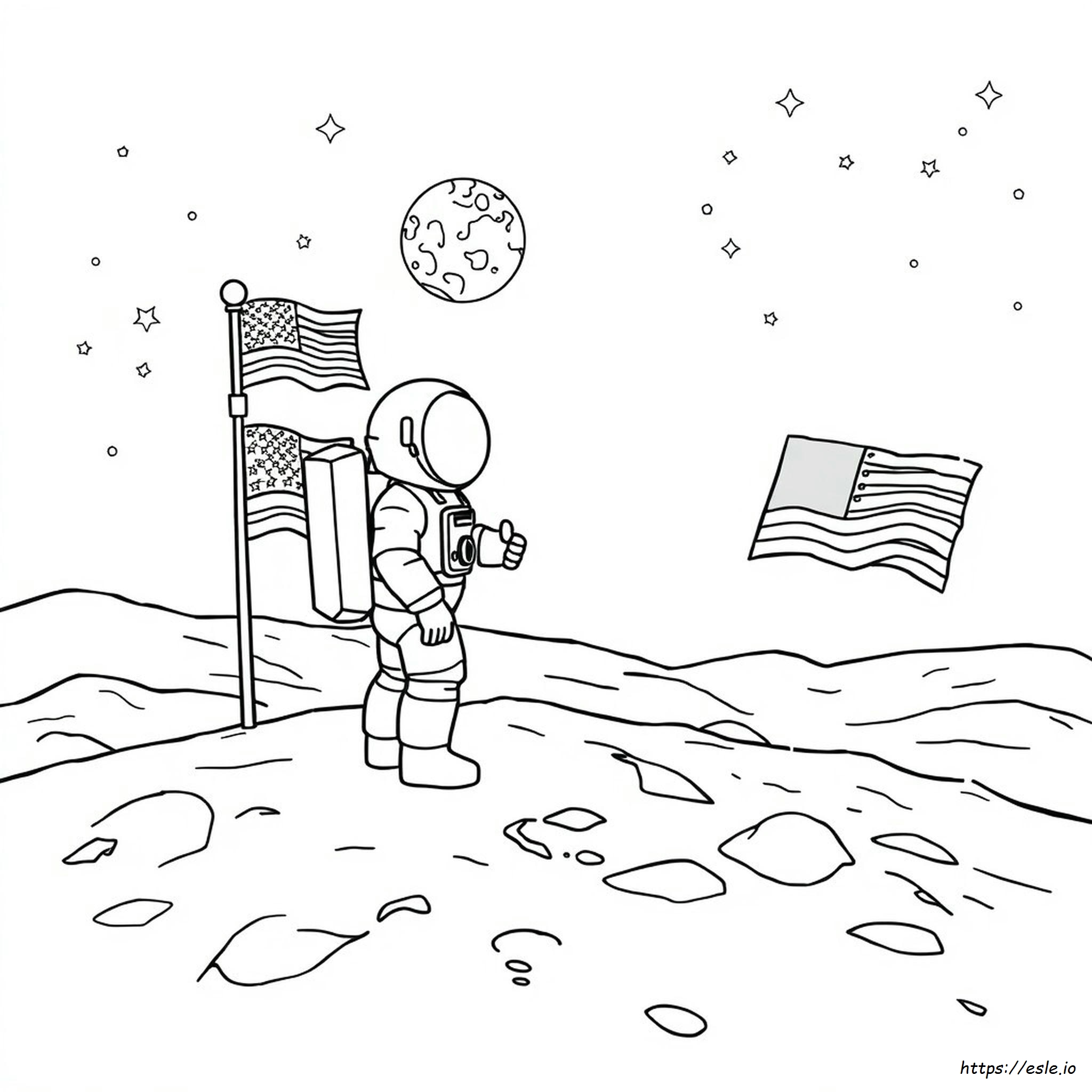 A Ist Für Astronaut Ausmalbild