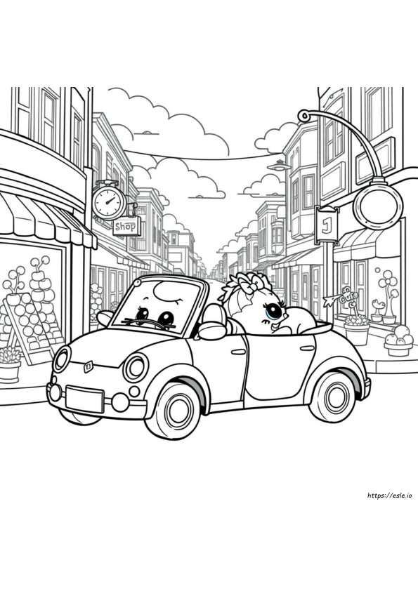 Shopkins Cutie Cars Para Colorir