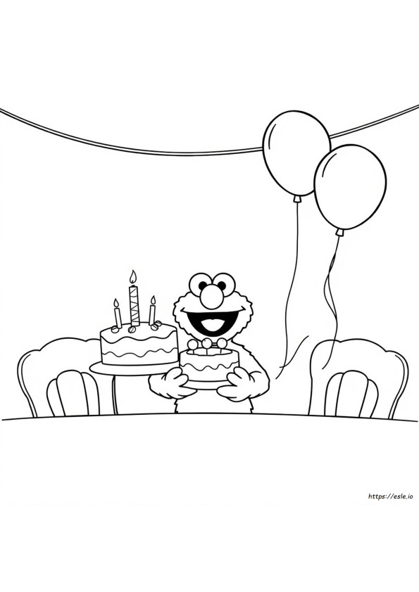 Free Elmo Birthday Coloring Pages