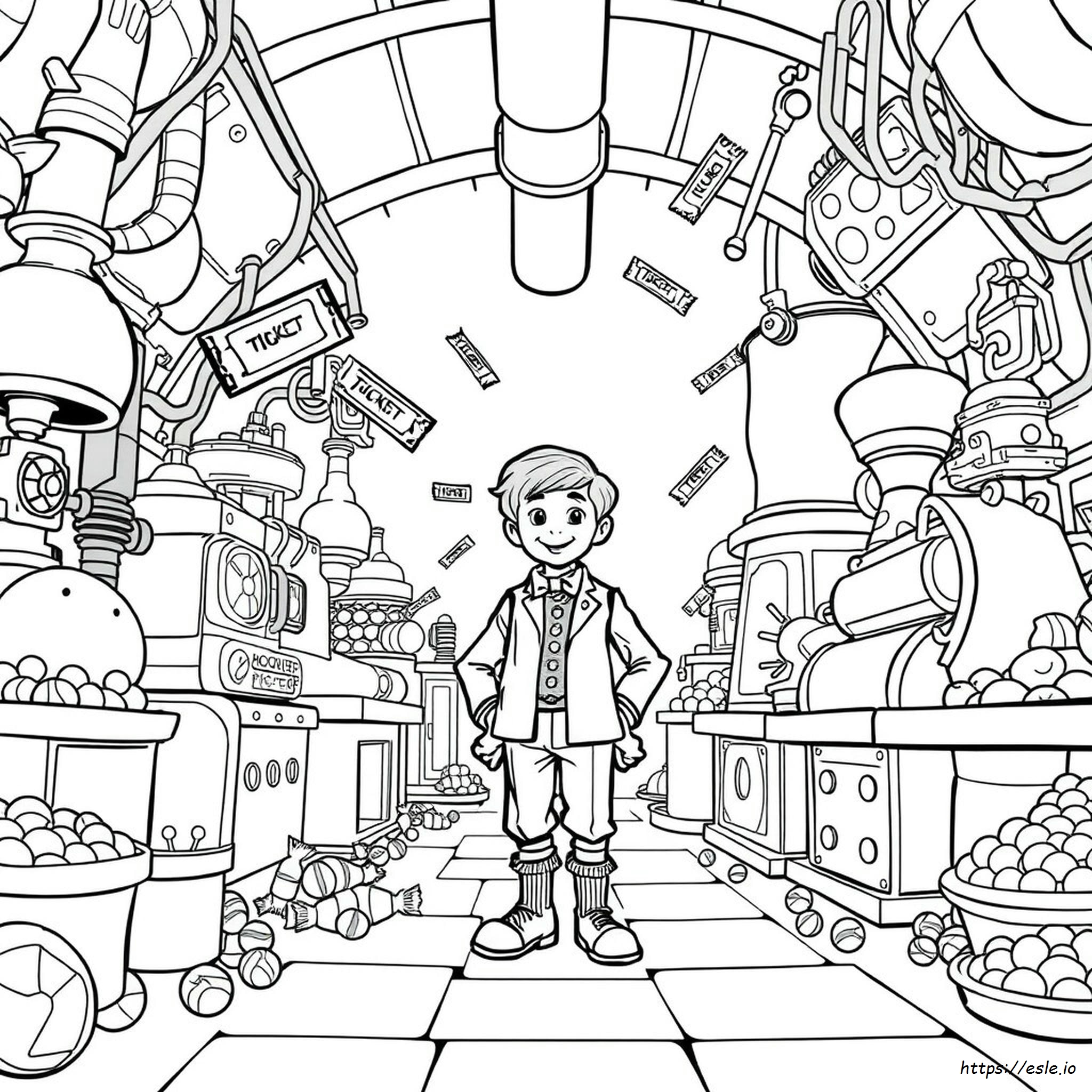 Charlie Y La Fábrica De Chocolate: Páginas Para Colorear Imprimibles