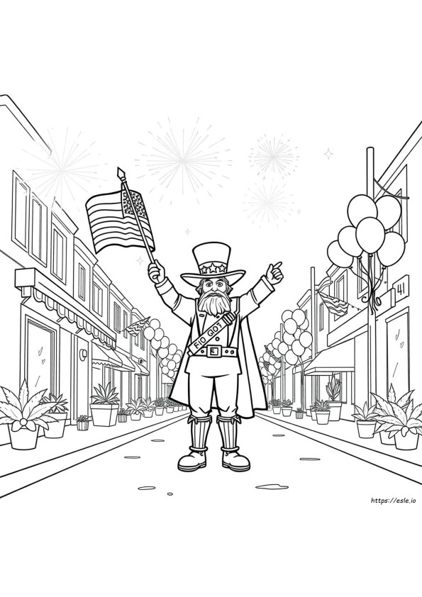 God Bless America Fourth Of July Coloring Pages